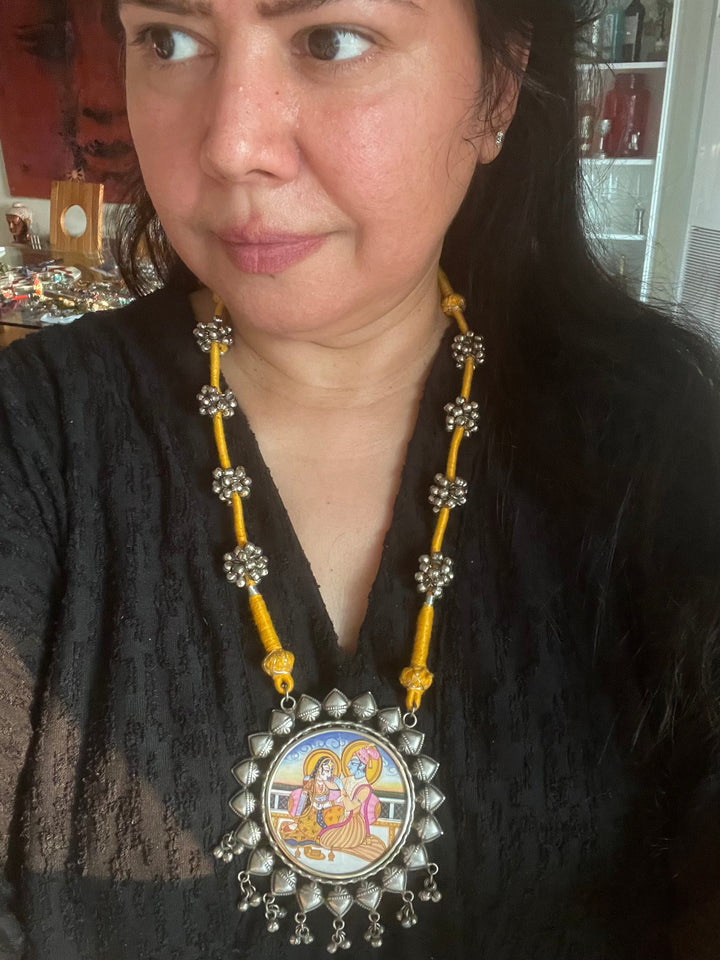 Antique Hand Painted Necklace - Premium Quality Craftsmanship