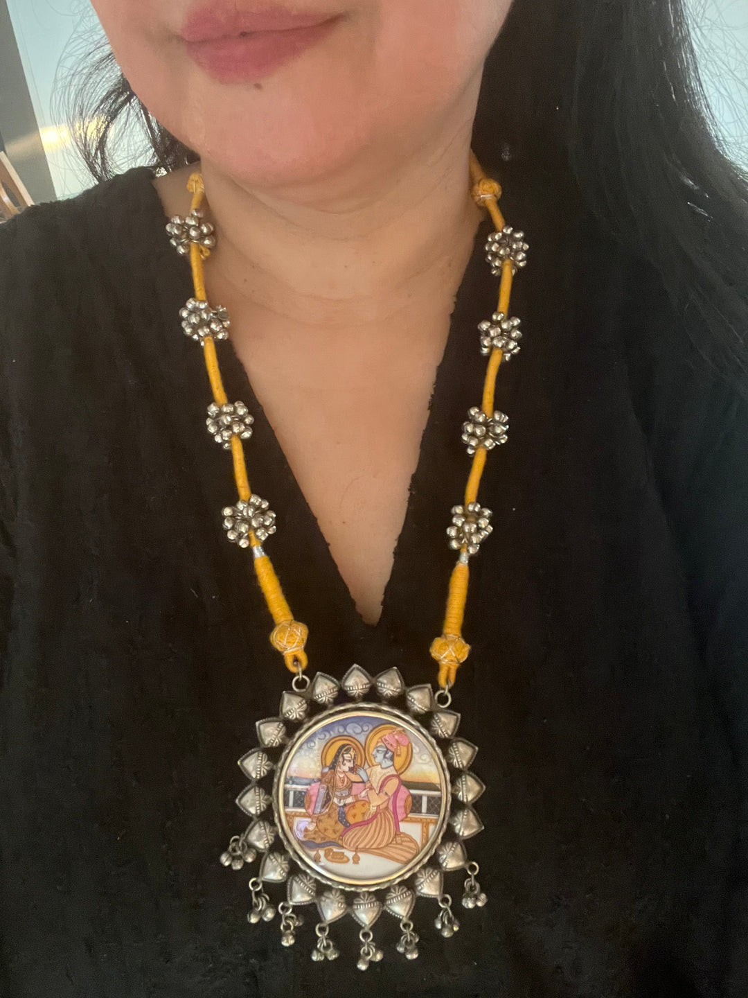 Antique Hand Painted Necklace - Premium Quality Craftsmanship