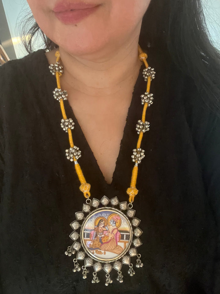 Antique Hand Painted Necklace - Premium Quality Craftsmanship