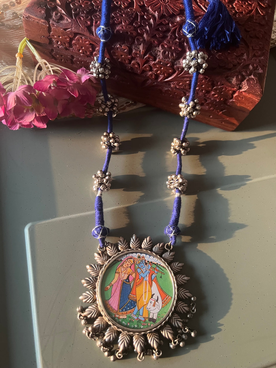 Antique Hand Painted Necklace - Premium Quality Craftsmanship