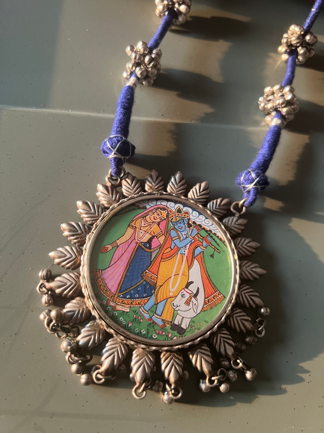 Antique Hand Painted Necklace - Premium Quality Craftsmanship