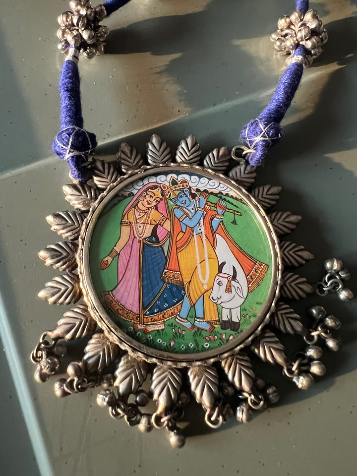 Antique Hand Painted Necklace - Premium Quality Craftsmanship