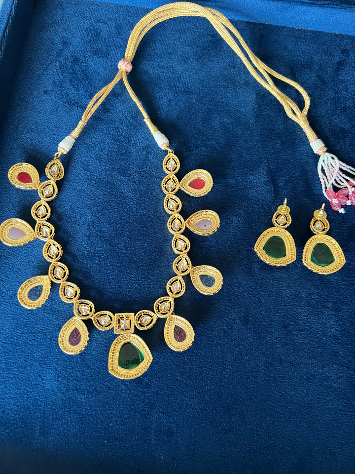 Ethereal Kundan Beauty: Handmade Premium Necklace Set