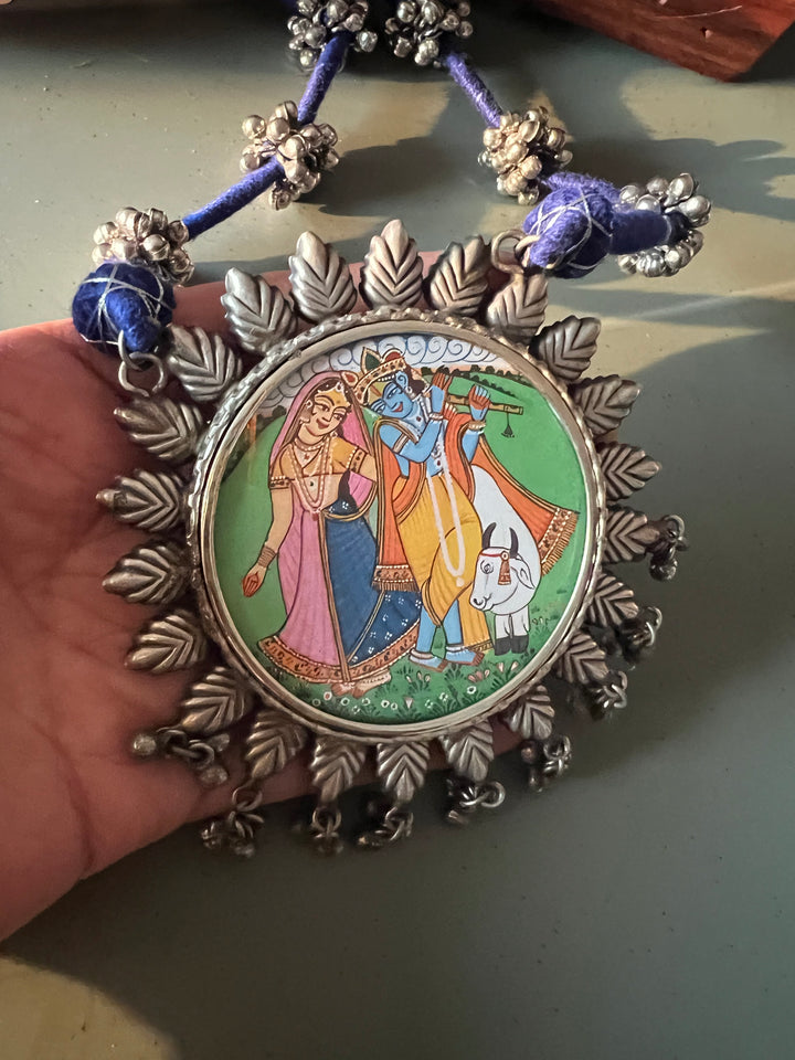 Antique Hand Painted Necklace - Premium Quality Craftsmanship