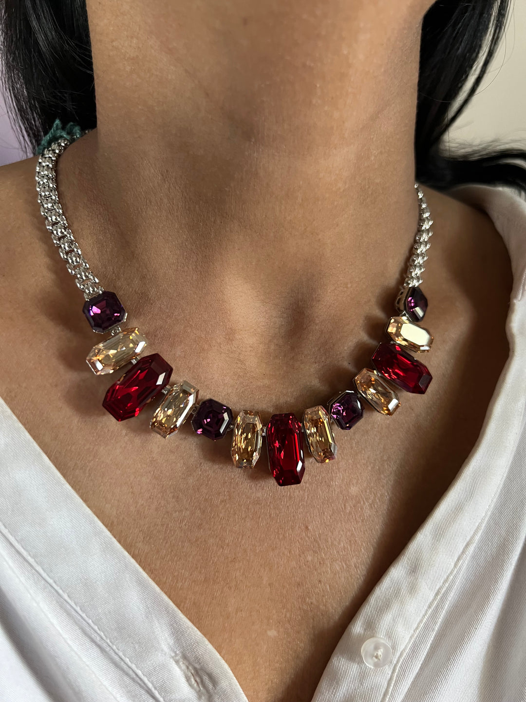 Exquisite Austrian Crystal Necklace Set: Designer Premium Quality