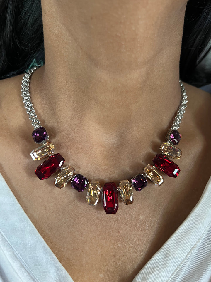 Exquisite Austrian Crystal Necklace Set: Designer Premium Quality