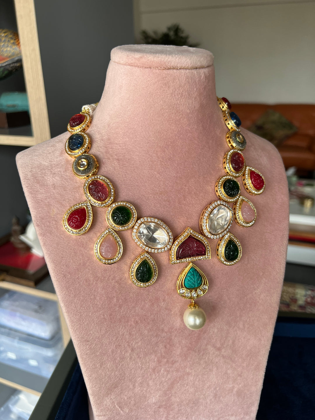 Beautiful Necklace with Statement Earrings