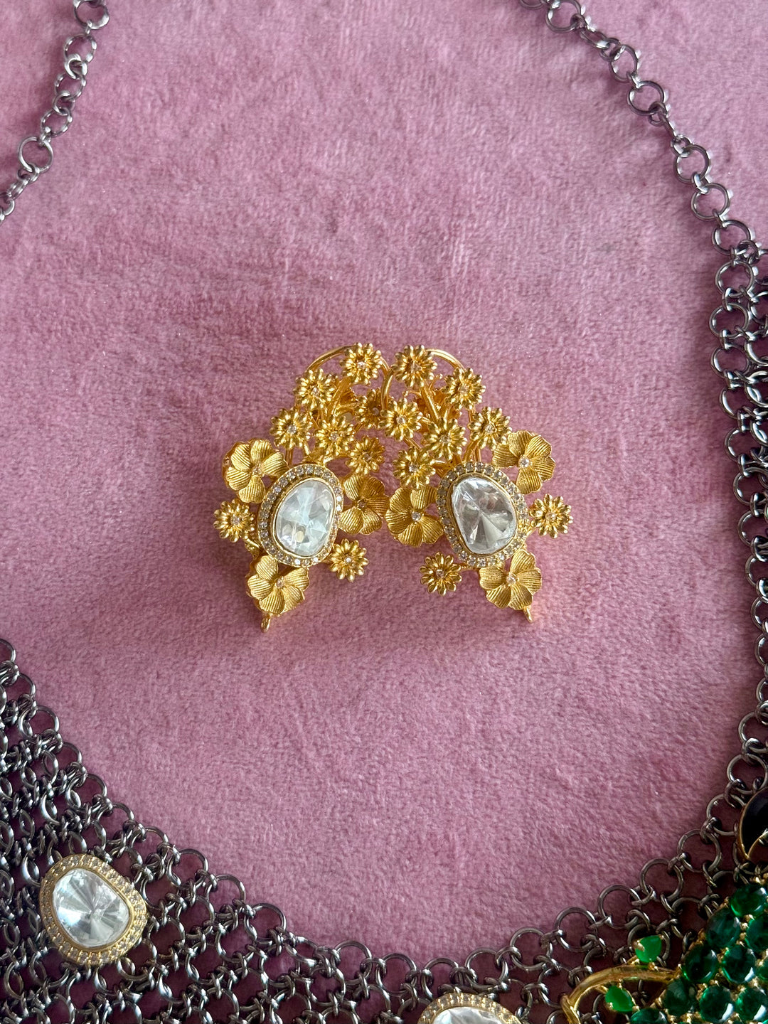 Handmade Bird Designer Necklace Set | Gold & Black Rhodium | SHIVKA