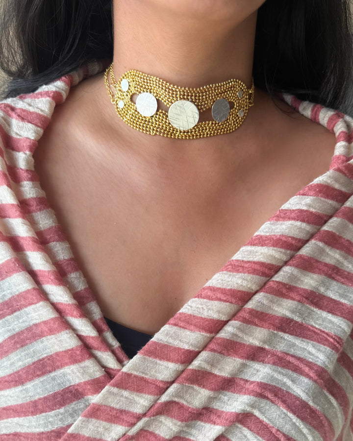 Handmade Statement Choker | Brass Adjustable Lobster Claw Jewelry