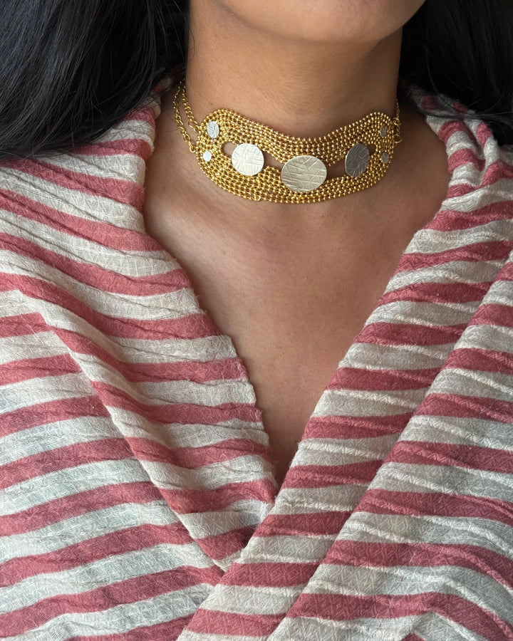 Handmade Statement Choker | Brass Adjustable Lobster Claw Jewelry