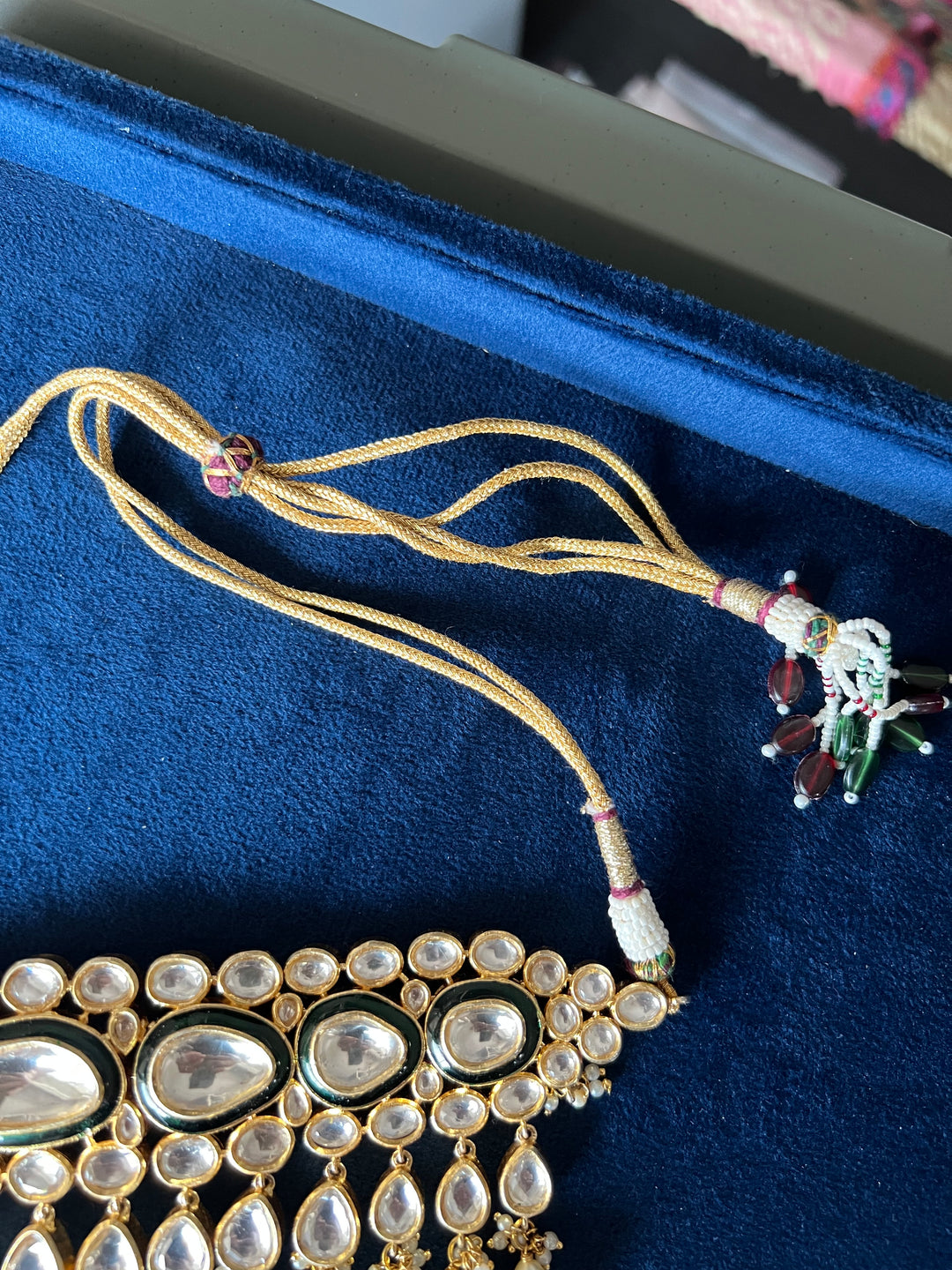 Beautiful Pearls and Kundan Choker with Earrings
