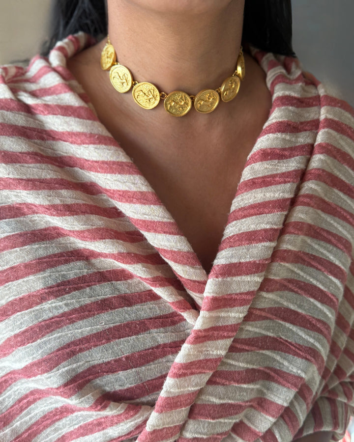 Handmade Statement Sagittarian Choker | Brass Adjustable Lobster Claw Jewelry