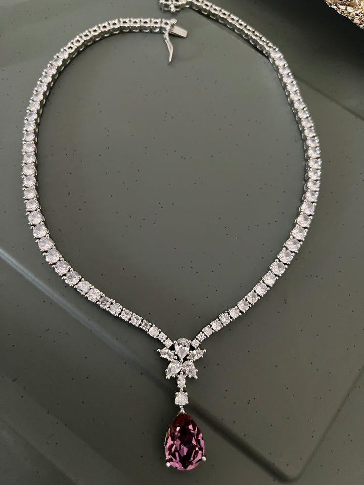 Exquisite Austrian Crystal Necklace Set: Designer Premium Quality