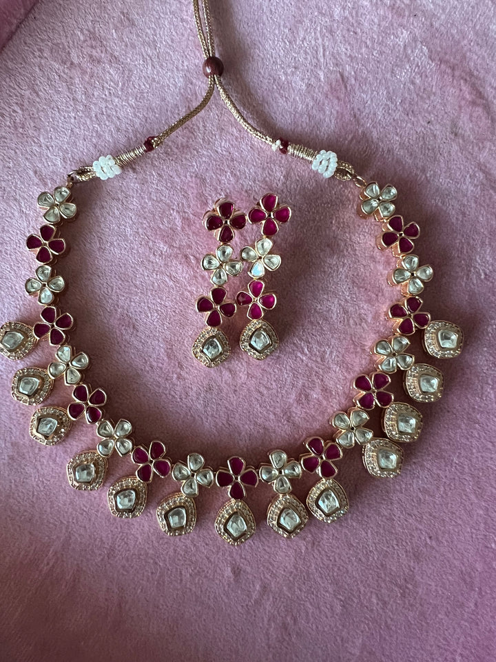 Signature Kundan Necklace with Earrings