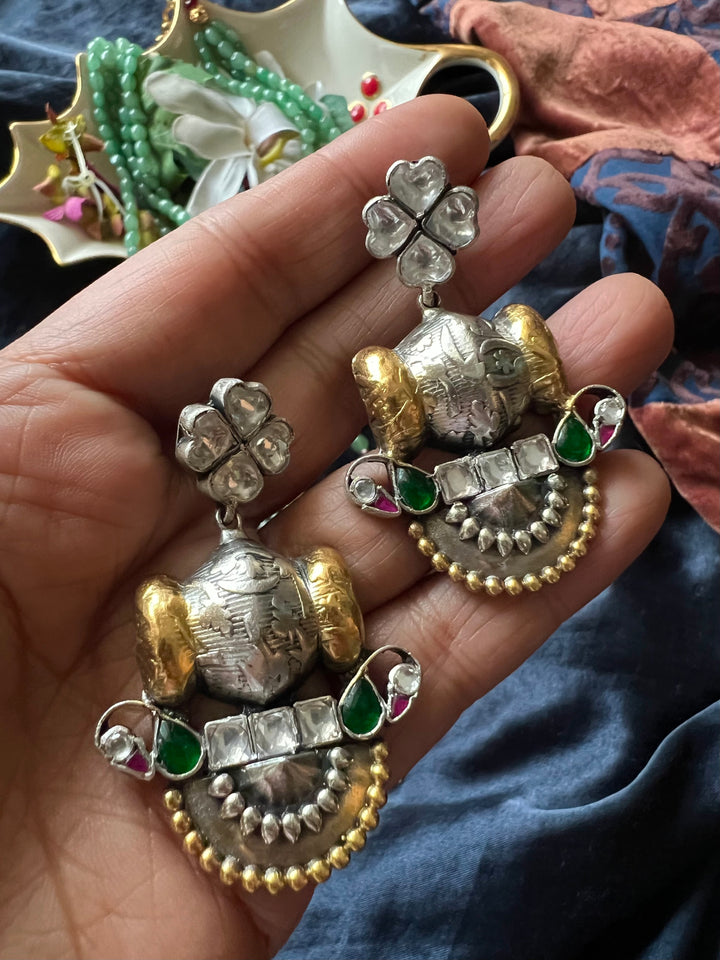 Russian Green Aventurine Quartz Pure 925 Silver Pendant Necklace Set