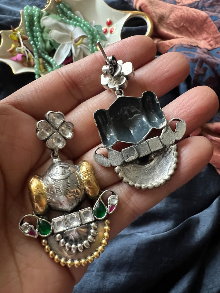 Russian Green Aventurine Quartz Pure 925 Silver Pendant Necklace Set