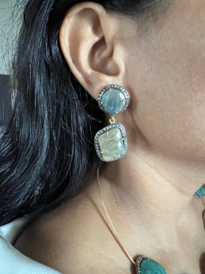 Multi Sapphire Silver Necklace Set - Unmatched Quality and Style