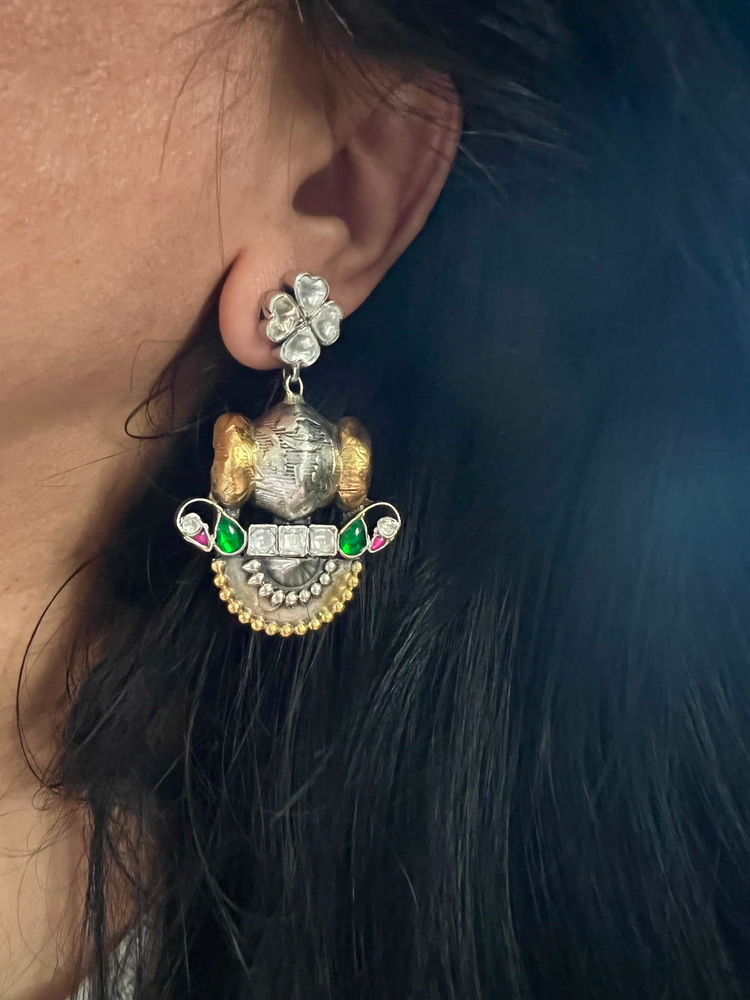 Russian Green Aventurine Quartz Pure 925 Silver Pendant Necklace Set