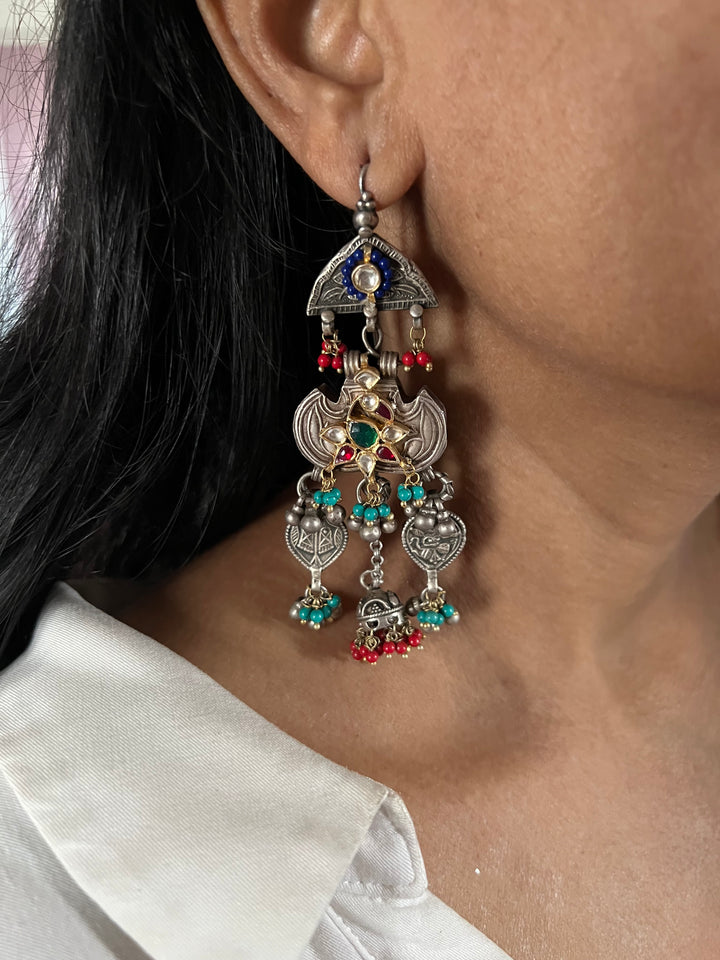 Statement 925 Silver Long Danglers