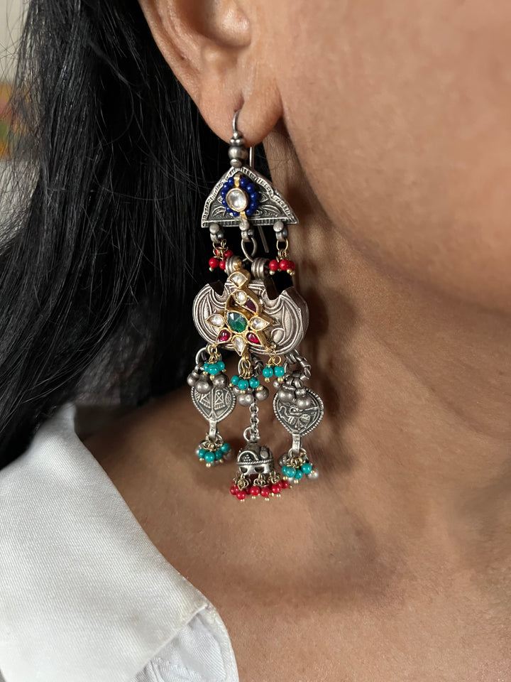 Statement 925 Silver Long Danglers