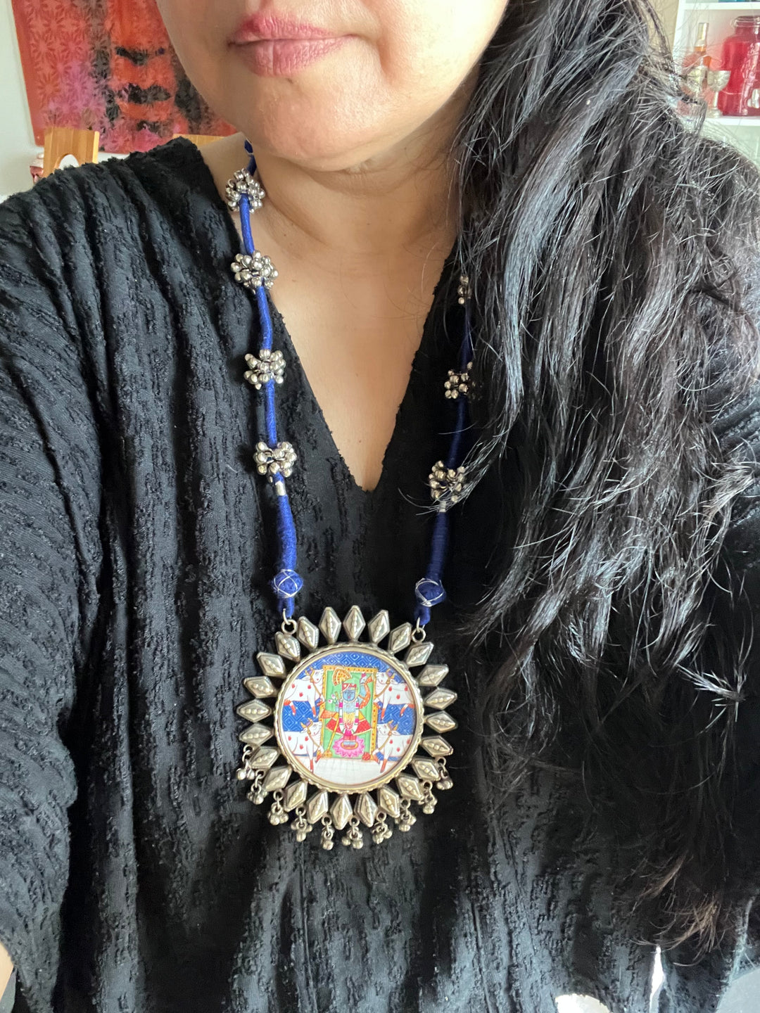 Antique Hand Painted Necklace - Premium Quality Craftsmanship