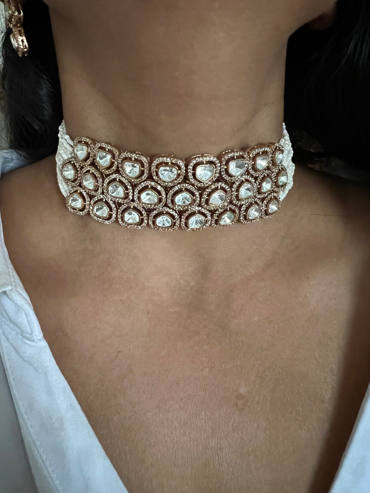 Victorian Kundan Choker with Earrings