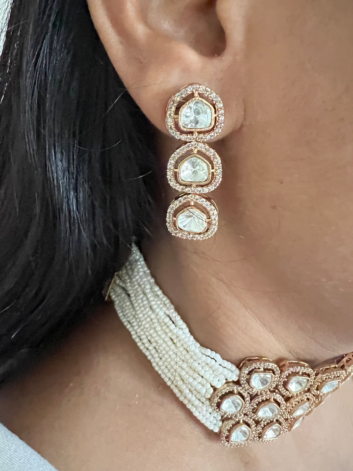 Victorian Kundan Choker with Earrings