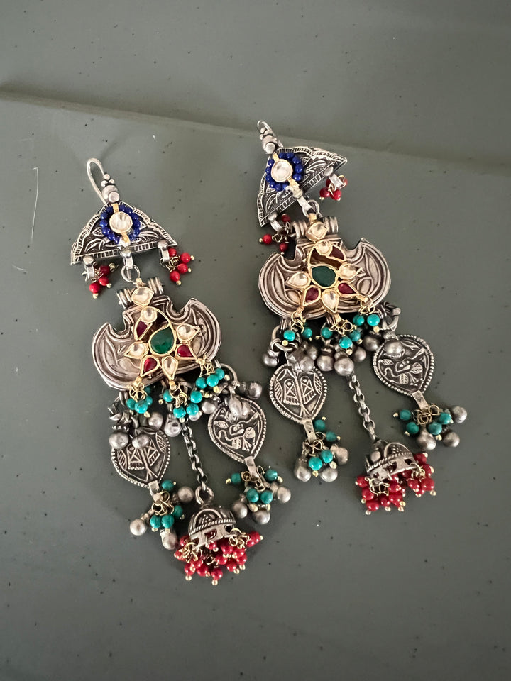 Statement 925 Silver Long Danglers