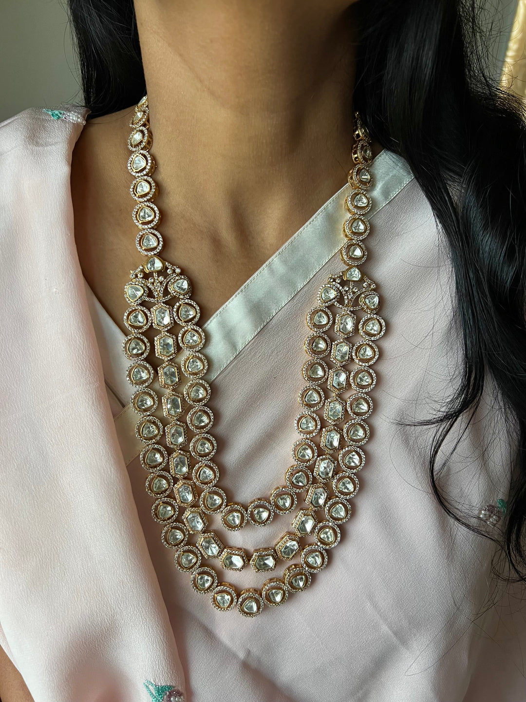 Victorian Kundan Necklace with Earrings