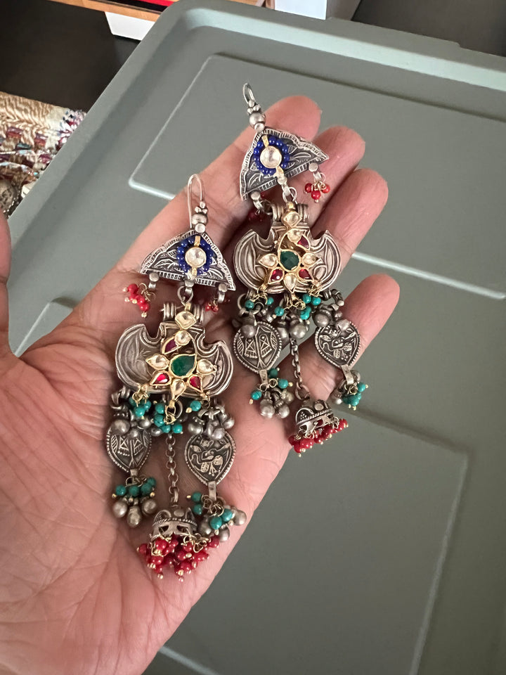 Statement 925 Silver Long Danglers