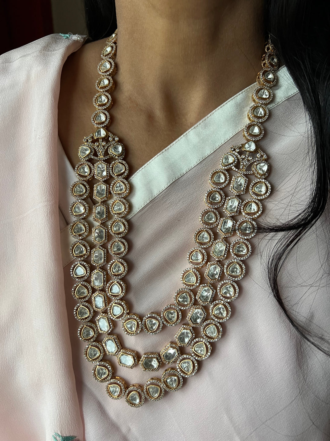 Victorian Kundan Necklace with Earrings