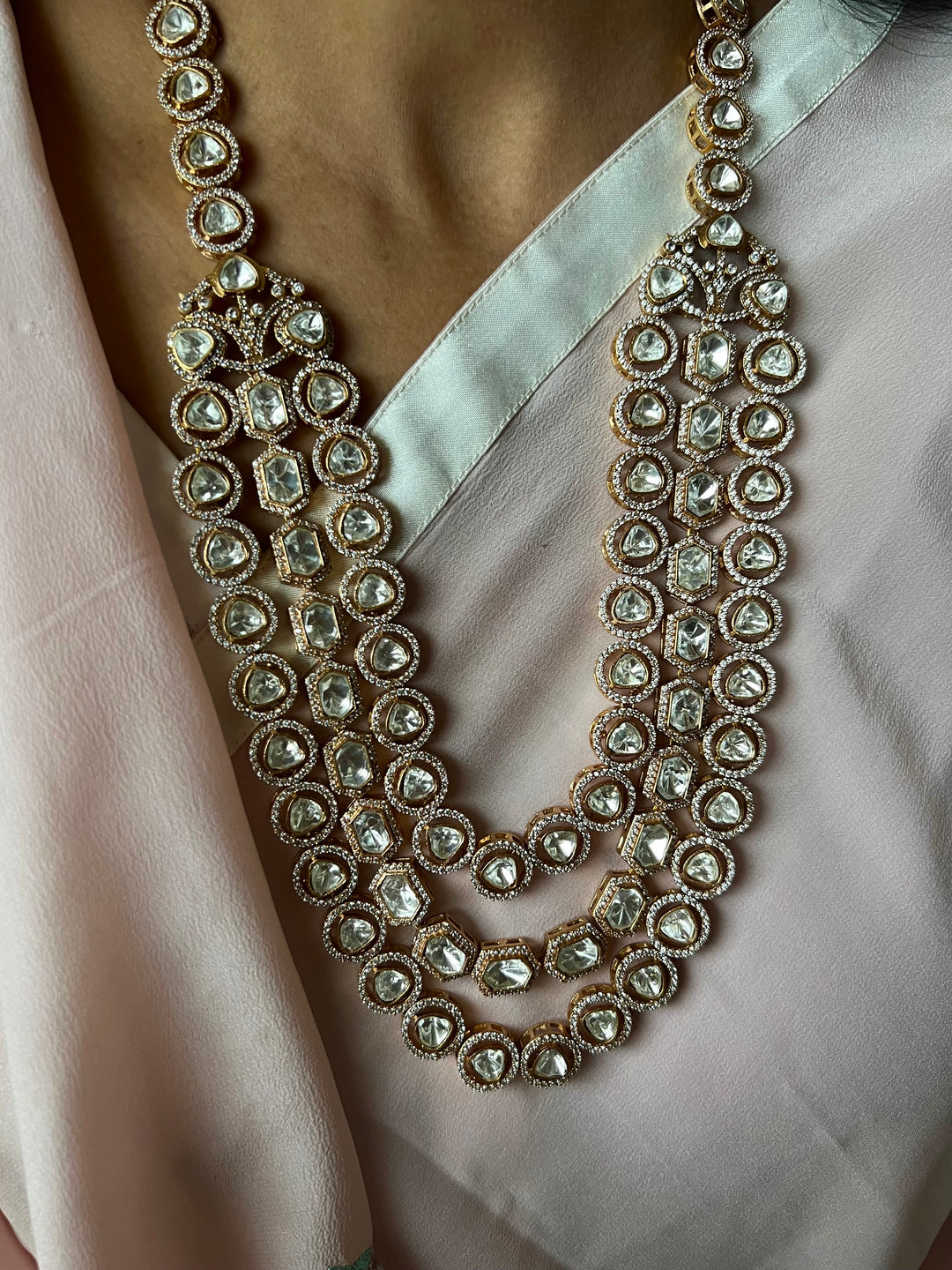 Victorian Kundan Necklace with Earrings