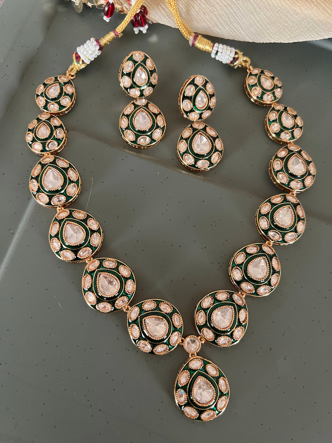 Elegant Kundan Enamelled Necklace Set - Unmatched Quality and Style