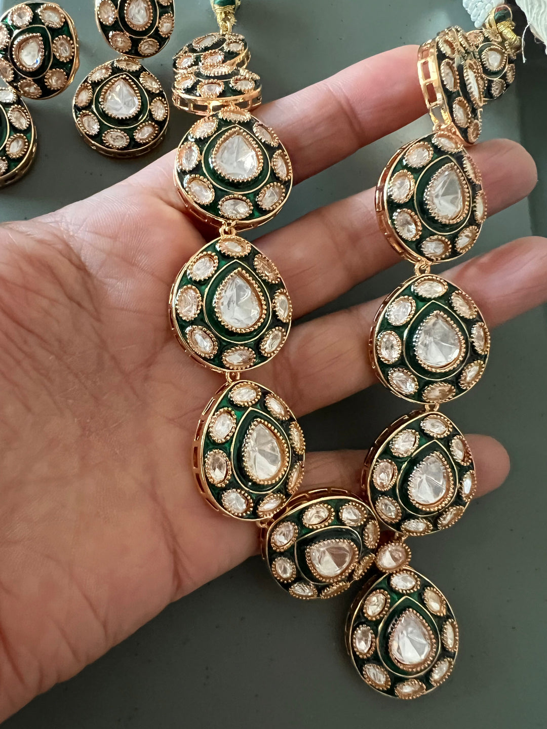 Elegant Kundan Enamelled Necklace Set - Unmatched Quality and Style