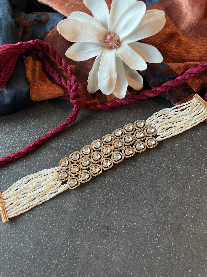 Victorian Kundan Choker with Earrings