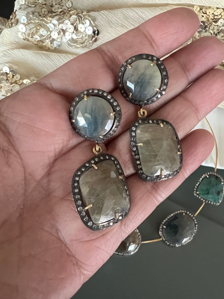 Multi Sapphire Silver Necklace Set - Unmatched Quality and Style