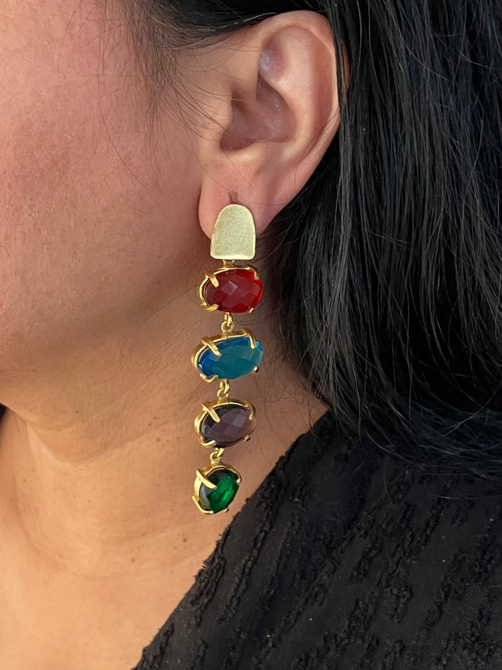 Scintillating Quartz Crystal Long Danglers