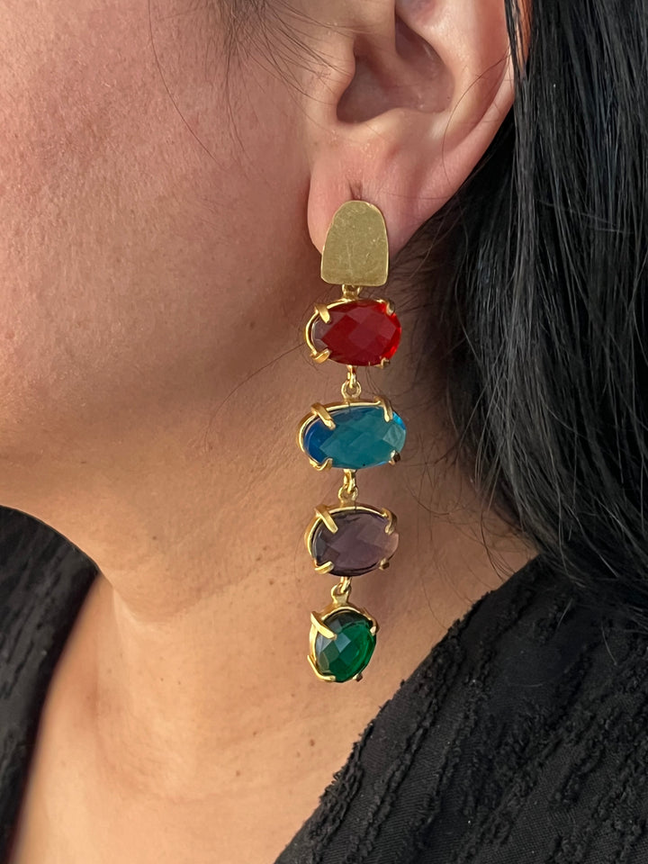 Scintillating Quartz Crystal Long Danglers