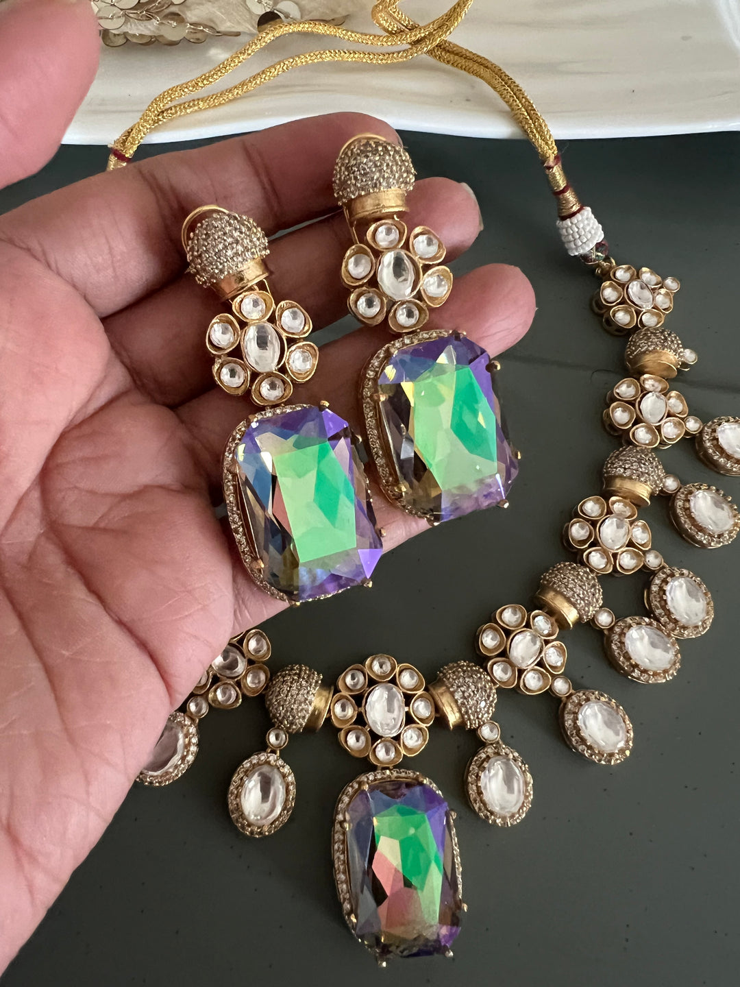 Elegant Kundan Crystal Necklace Set - Unmatched Quality and Style