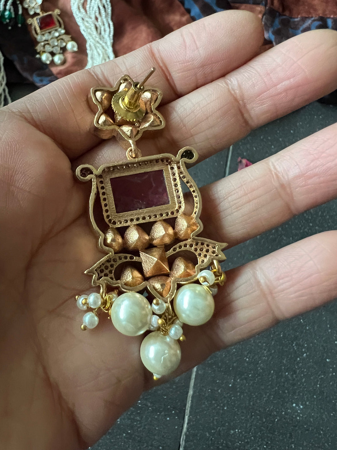 Victorian Kundan Necklace with Earrings