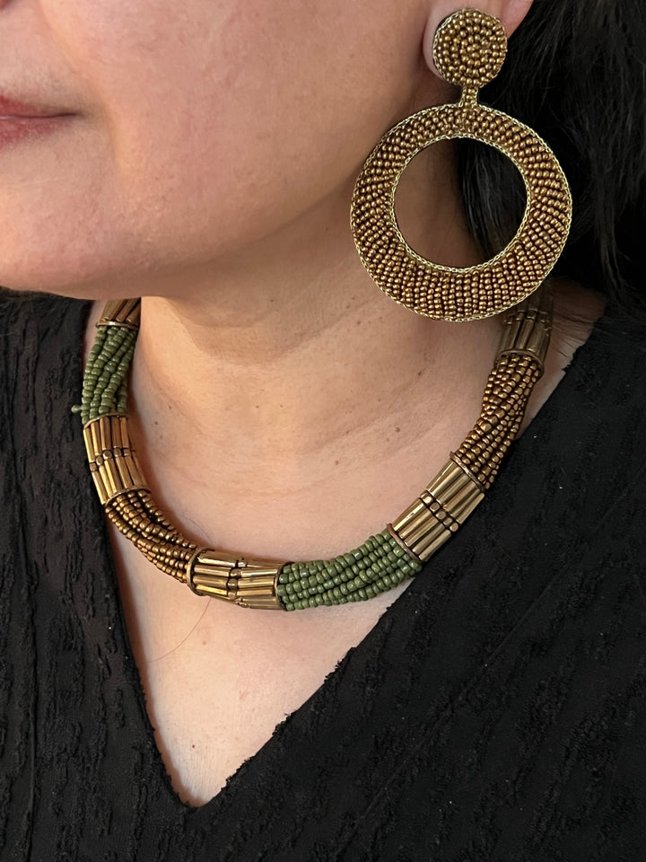 Antique Gold Beads Necklace Set - Unmatched Quality and Style