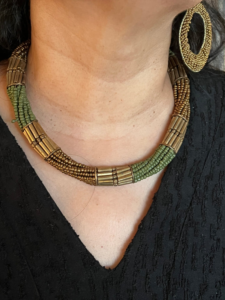 Antique Gold Beads Necklace Set - Unmatched Quality and Style