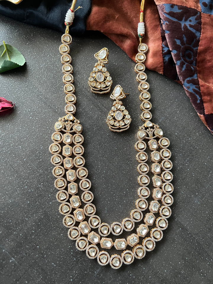 Victorian Kundan Necklace with Earrings
