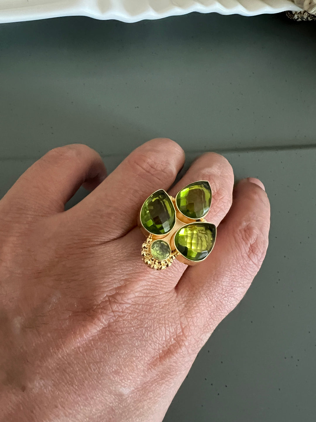 Statement Peridot Ring