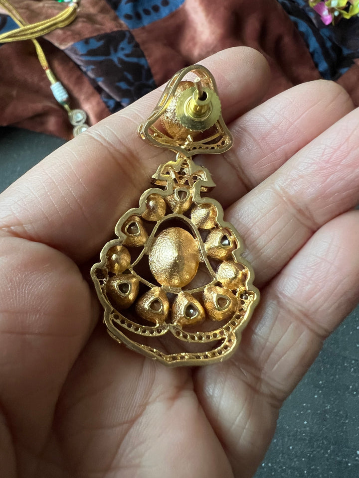 Victorian Kundan Necklace with Earrings