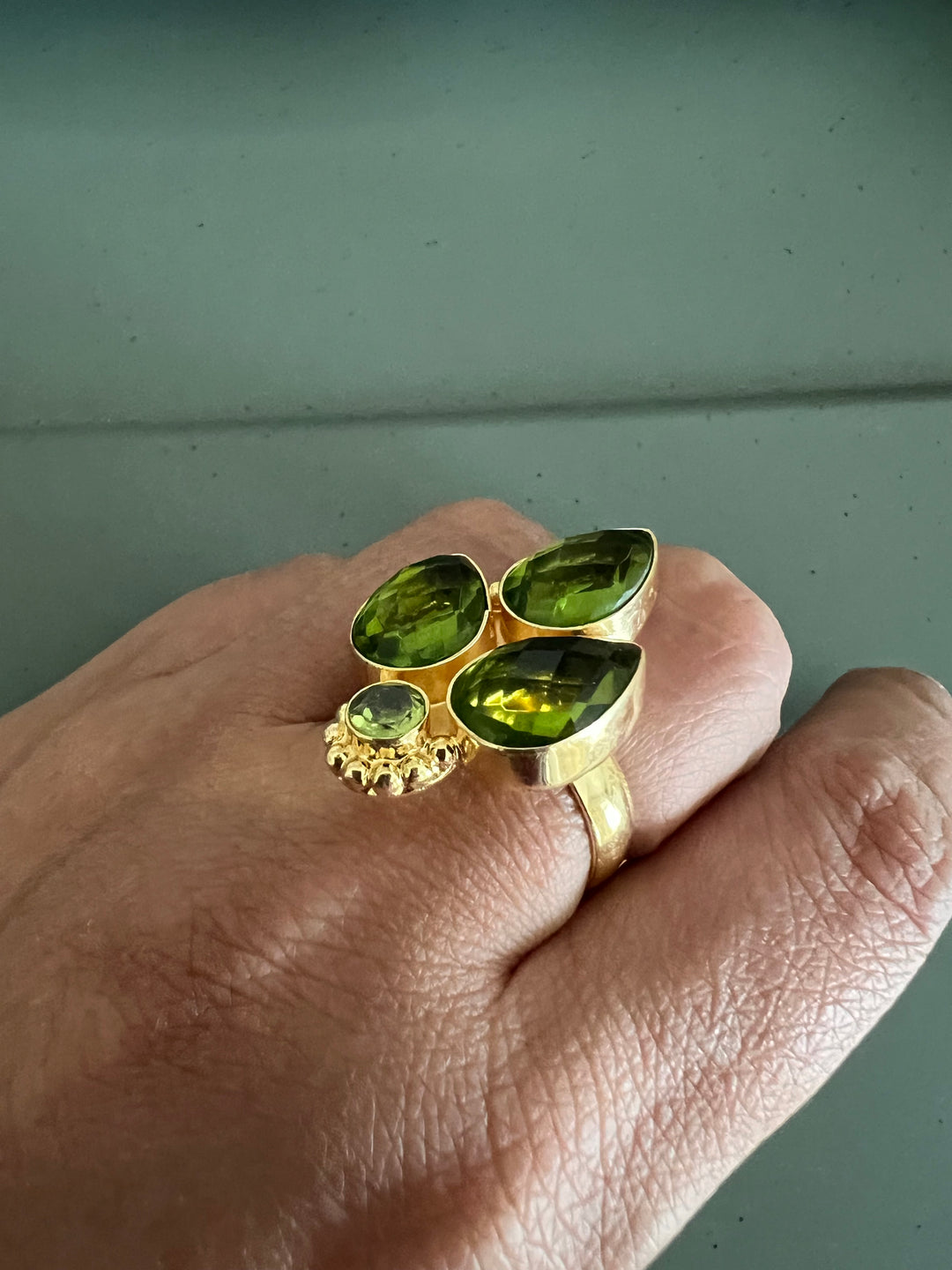 Statement Peridot Ring