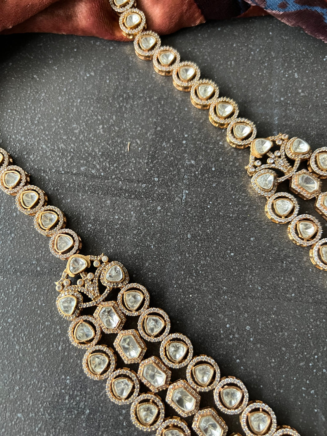 Victorian Kundan Necklace with Earrings