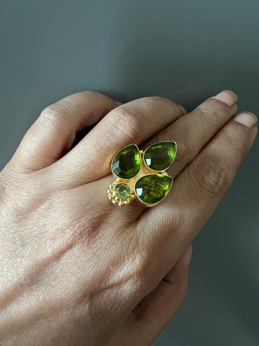 Statement Peridot Ring