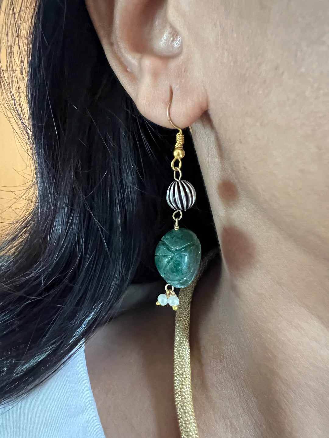 Beautiful Fusion Kundan Pendant Necklace with Earrings