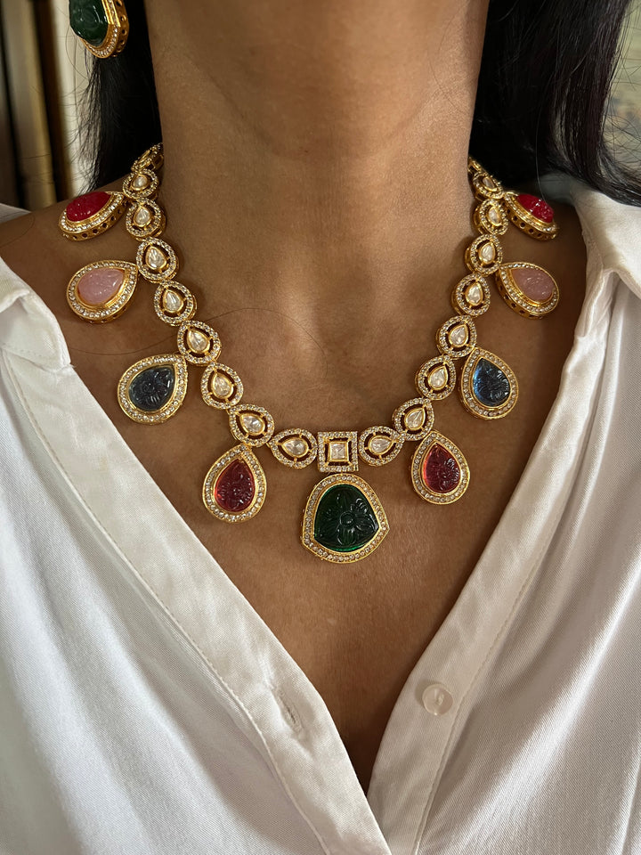 Ethereal Kundan Beauty: Handmade Premium Necklace Set